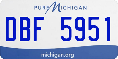 MI license plate DBF5951