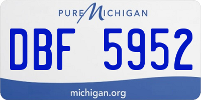 MI license plate DBF5952