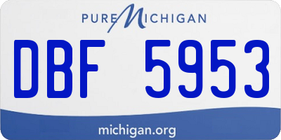 MI license plate DBF5953