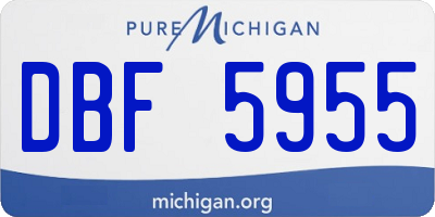 MI license plate DBF5955
