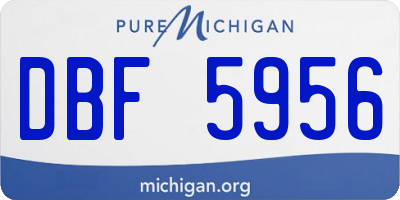 MI license plate DBF5956