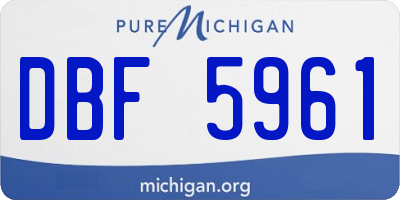 MI license plate DBF5961