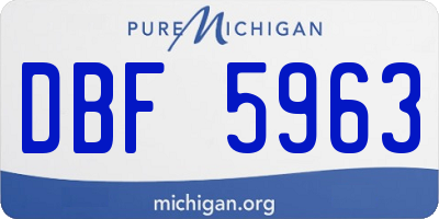 MI license plate DBF5963
