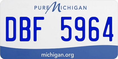 MI license plate DBF5964