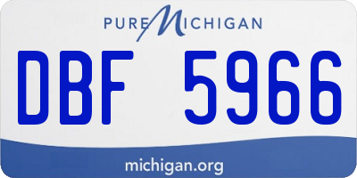MI license plate DBF5966