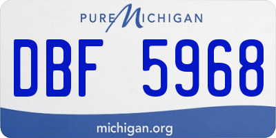 MI license plate DBF5968
