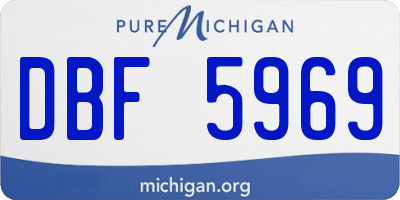 MI license plate DBF5969