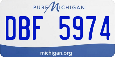 MI license plate DBF5974