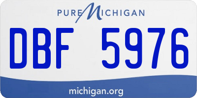MI license plate DBF5976
