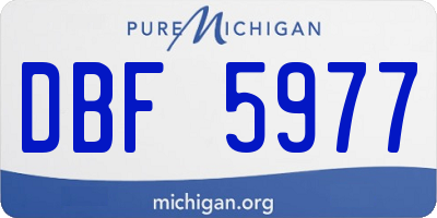 MI license plate DBF5977