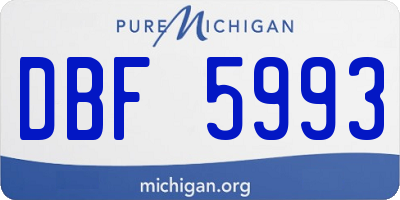 MI license plate DBF5993