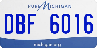 MI license plate DBF6016