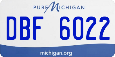 MI license plate DBF6022