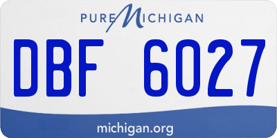 MI license plate DBF6027