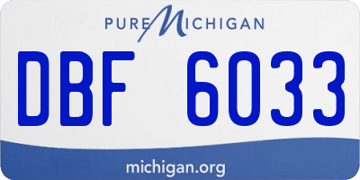 MI license plate DBF6033