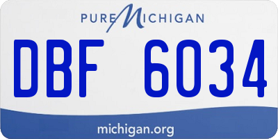 MI license plate DBF6034