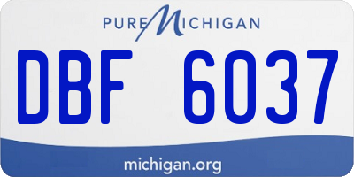 MI license plate DBF6037
