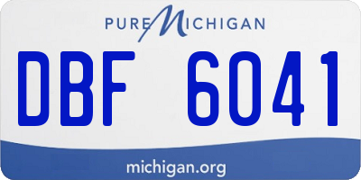 MI license plate DBF6041