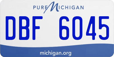MI license plate DBF6045