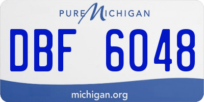 MI license plate DBF6048