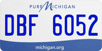 MI license plate DBF6052