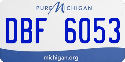 MI license plate DBF6053