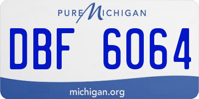 MI license plate DBF6064