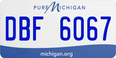 MI license plate DBF6067