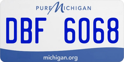 MI license plate DBF6068