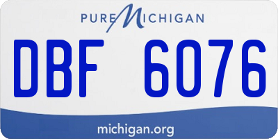 MI license plate DBF6076