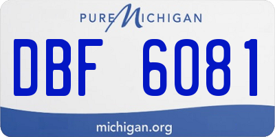 MI license plate DBF6081