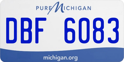 MI license plate DBF6083