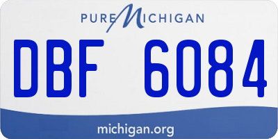 MI license plate DBF6084