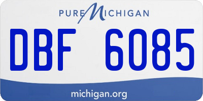 MI license plate DBF6085