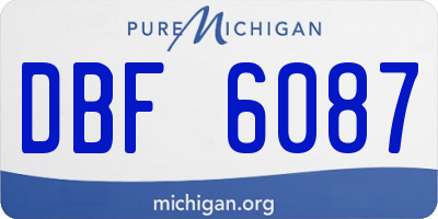 MI license plate DBF6087