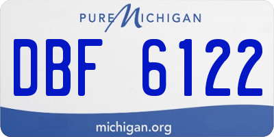 MI license plate DBF6122