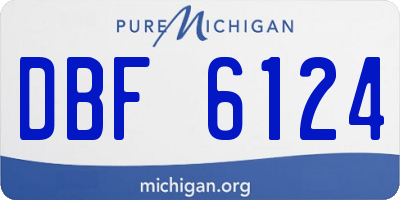 MI license plate DBF6124