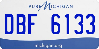 MI license plate DBF6133
