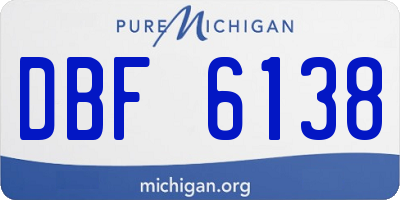 MI license plate DBF6138