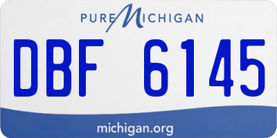 MI license plate DBF6145