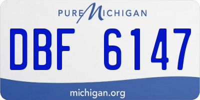 MI license plate DBF6147