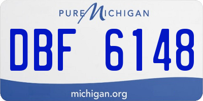 MI license plate DBF6148