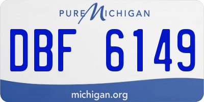 MI license plate DBF6149