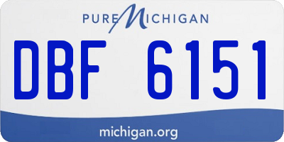MI license plate DBF6151