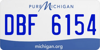 MI license plate DBF6154