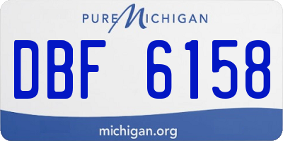 MI license plate DBF6158