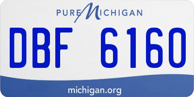 MI license plate DBF6160