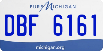 MI license plate DBF6161