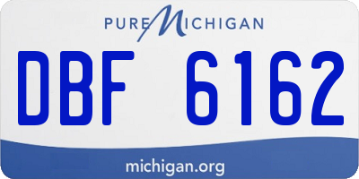 MI license plate DBF6162