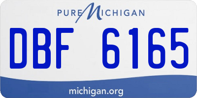 MI license plate DBF6165